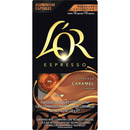 Lor Espresso Caramel Coffee Pods Nespresso Compatible 10 Pack