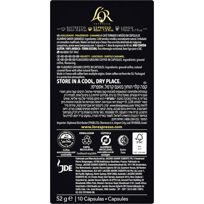 Lor Espresso Caramel Coffee Pods Nespresso Compatible 10 Pack