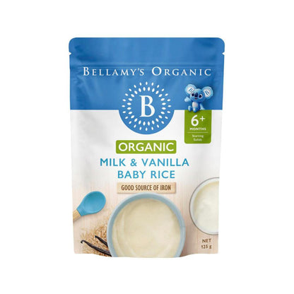 Bellamy's Organic Cereal Vanilla Rice Custard - 125g