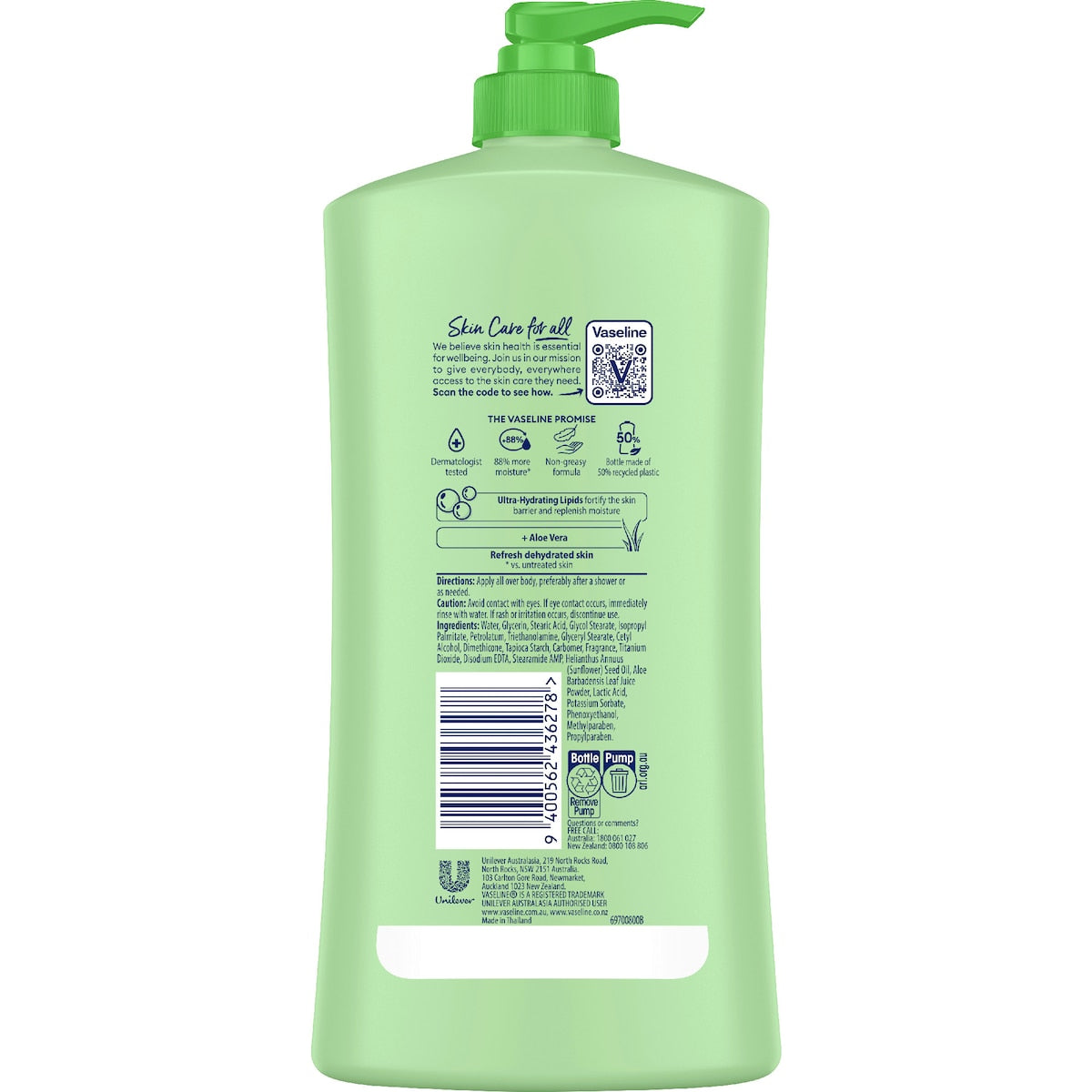 Vaseline Intensive Care Body Lotion Aloe Smooth 750ml