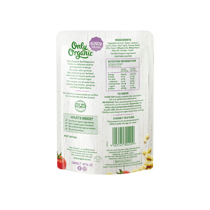 Only Organic Beef Bolognese Pasta 1-5 Years - 220g