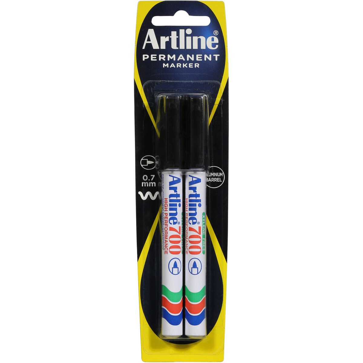 Artline Permanent Marker Black 700mm 2 Pack