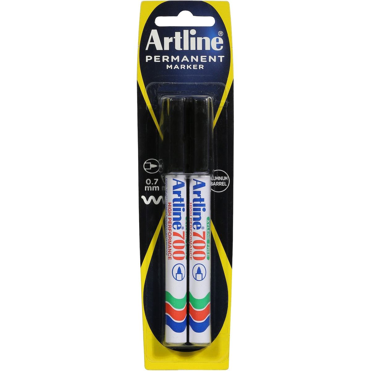 Artline Permanent Marker Black 700mm 2 Pack