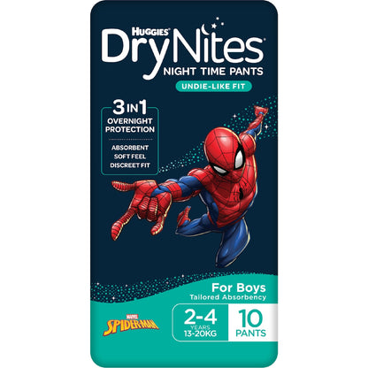 Huggies Drynites Night Pants Boy 2-4 Years (13-20kg) 10 Pack