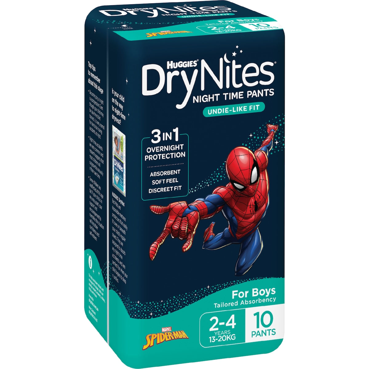 Huggies Drynites Night Pants Boy 2-4 Years (13-20kg) 10 Pack