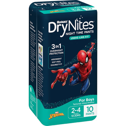 Huggies Drynites Night Pants Boy 2-4 Years (13-20kg) 10 Pack