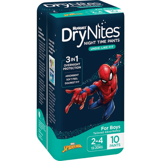 Huggies Drynites Night Pants Boy 2-4 Years (13-20kg) 10 Pack