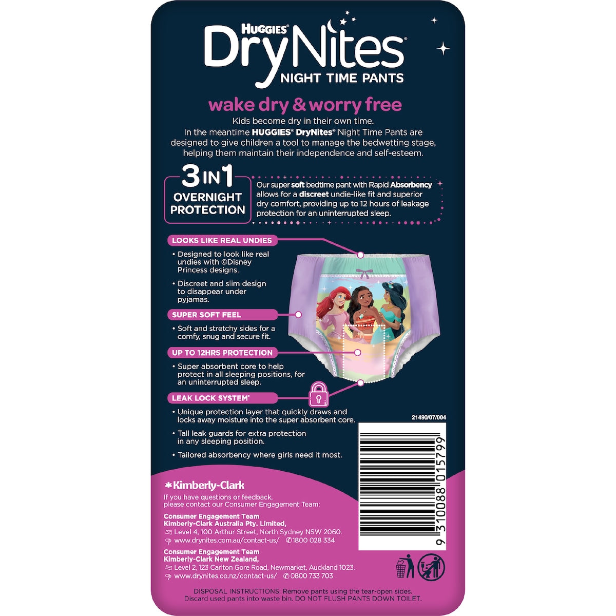 Huggies Drynites Night Pants Girl 2-4 Years (13-20kg) 10 Pack
