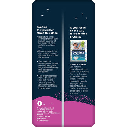 Huggies Drynites Night Time Pants For Girls 4-7 Years (17-30kg) 9 Pack