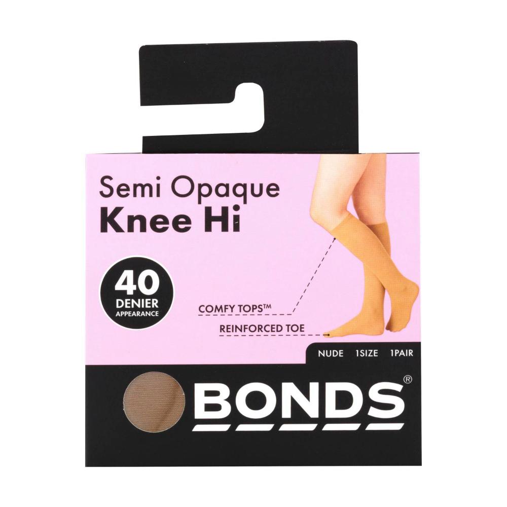Bonds 40d Opaque Knee High 1size Nude - 1 pack
