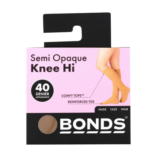 Bonds 40d Opaque Knee High 1size Nude - 1 pack
