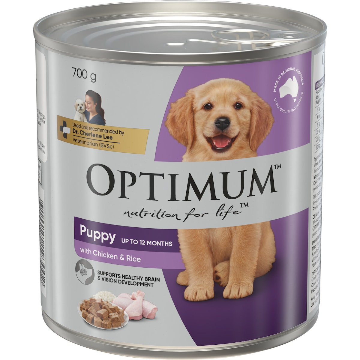 Optimum Puppy With Chicken Rice & Vegetables Wet Dog Food 700g