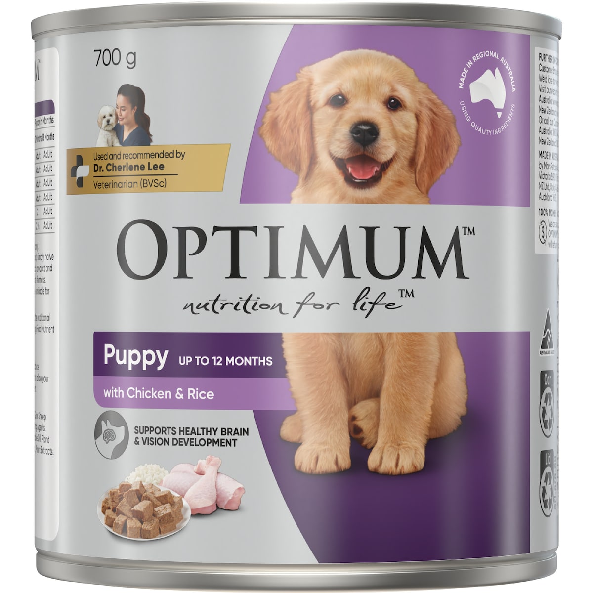 Optimum Puppy With Chicken Rice & Vegetables Wet Dog Food 700g