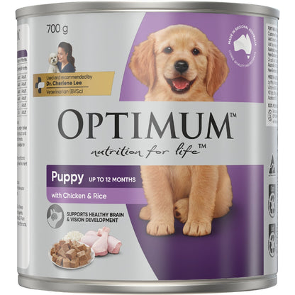 Optimum Puppy With Chicken Rice & Vegetables Wet Dog Food 700g