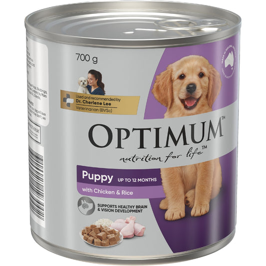 Optimum Puppy With Chicken Rice & Vegetables Wet Dog Food 700g
