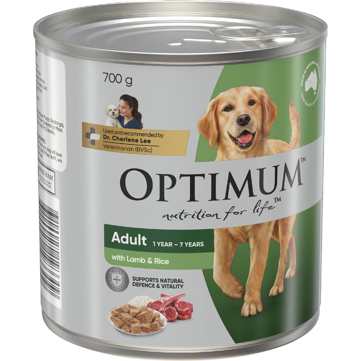 Optimum Adult With Lamb & Rice Wet Dog Food 700g