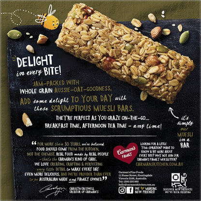 Carmans Muesli Bars Original Fruit Free 6 pack