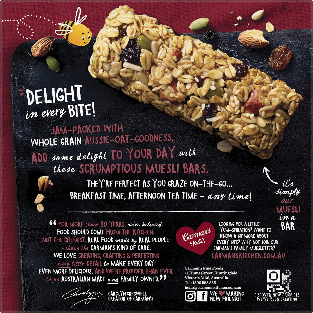 Carmans Muesli Bars Classic Fruit & Nut 6 pack
