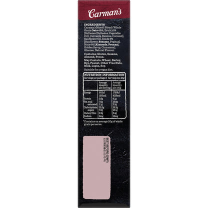 Carmans Muesli Bars Classic Fruit & Nut 6 pack