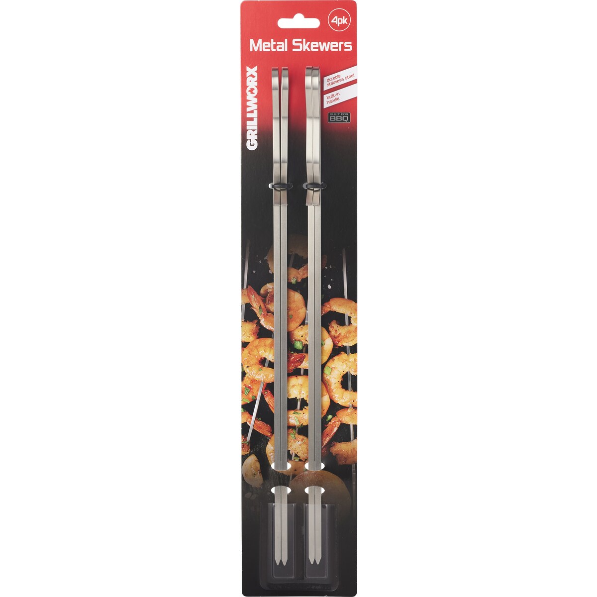 Grillworx Bbq Metal Skewers 4 Pack