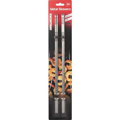 Grillworx Bbq Metal Skewers 4 Pack