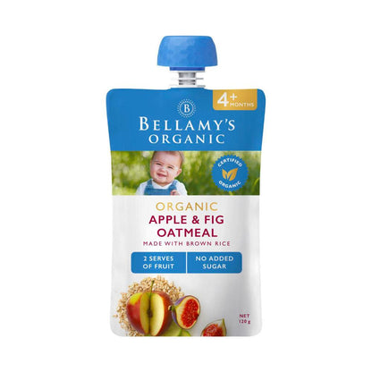 Bellamy's Organic Apple & Fig Oatmeal Puree 4+ Months - 120g