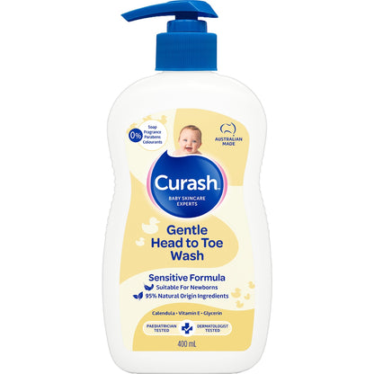 Curash Gentle Baby Head To Toe Wash 400ml