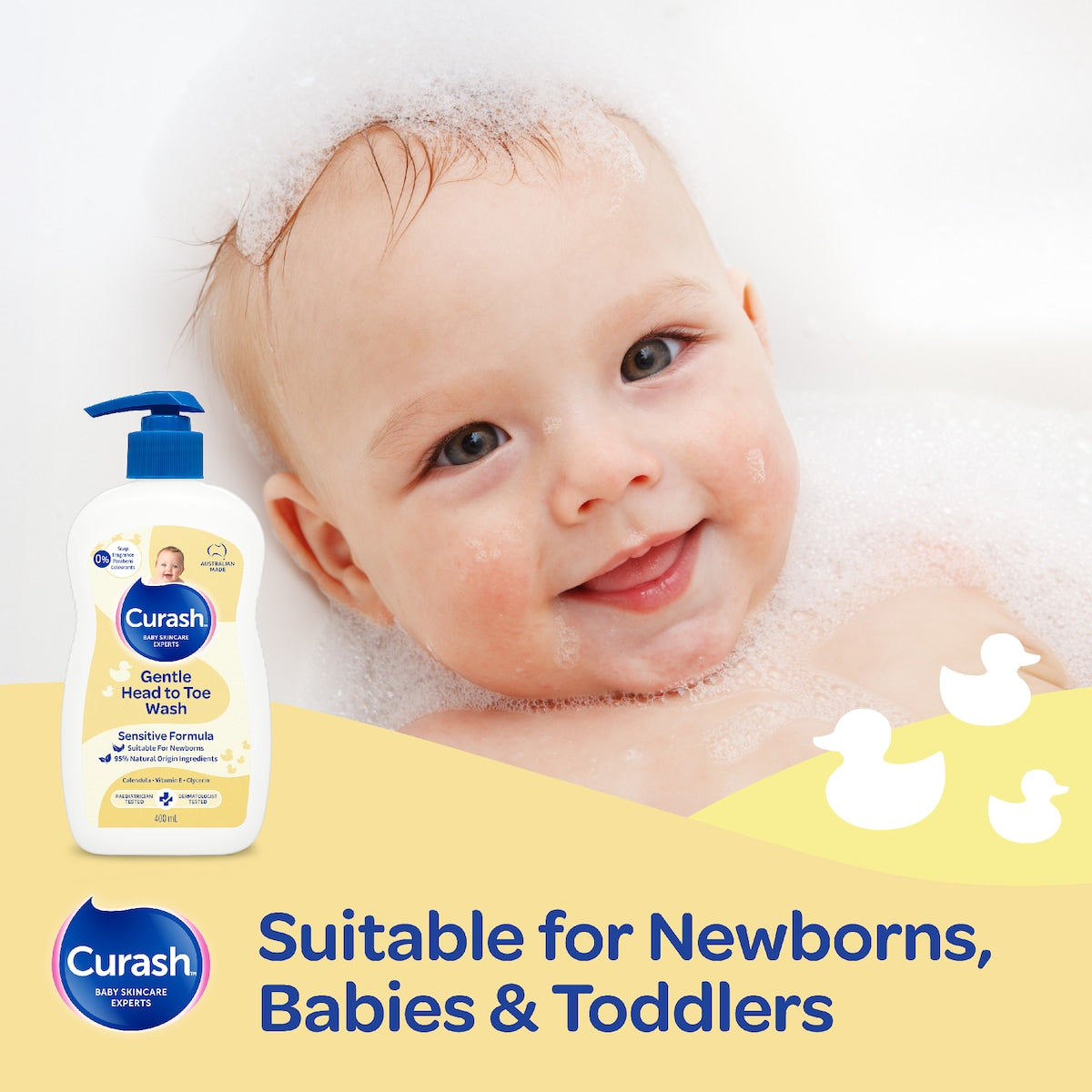 Curash Gentle Baby Head To Toe Wash 400ml
