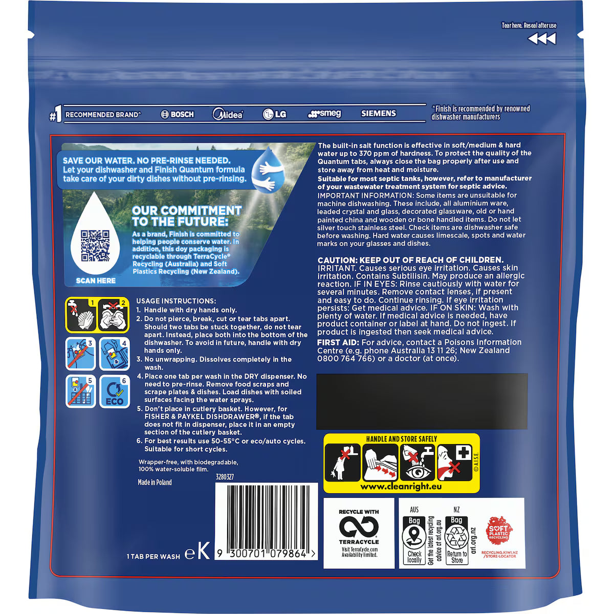 Finish Quantum Lemon Dishwashing Tablets | 18 Pack