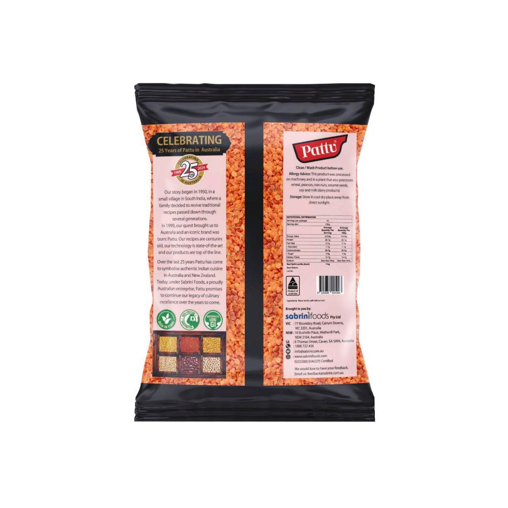 Pattu Red Split Lentils - 1 kg