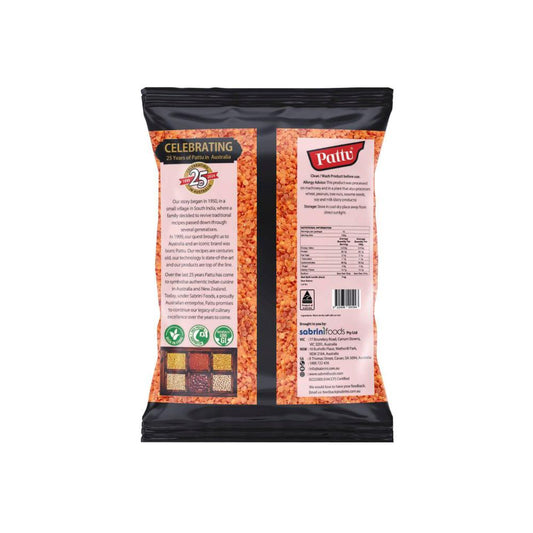 Pattu Red Split Lentils - 1 kg
