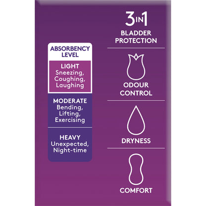 Poise Incontinence Liners Light 18 Pack