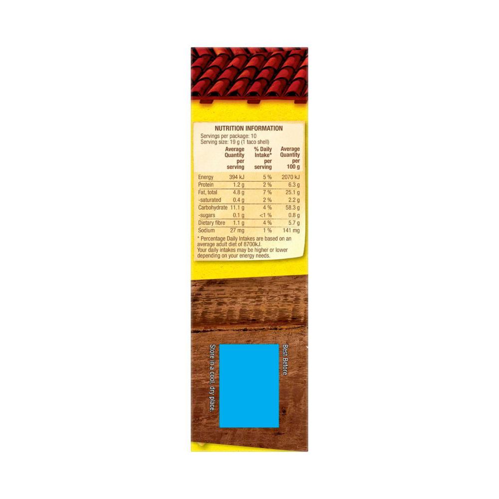 Old El Paso Jumbo Taco Shells 10 Pack - 190g