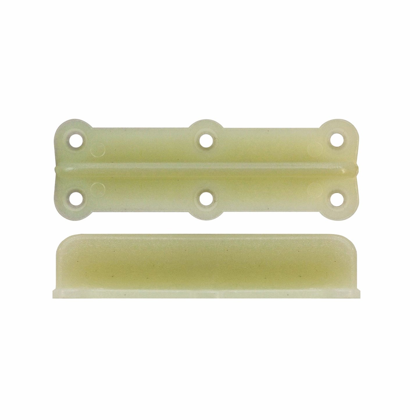 Rolltrak Plastic Timber Door Floor Guide - 60mm - Ivory