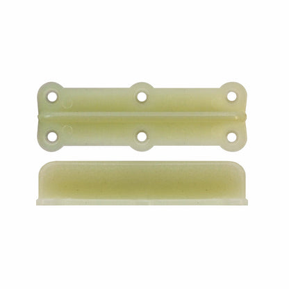 Rolltrak Plastic Timber Door Floor Guide - 60mm - Ivory
