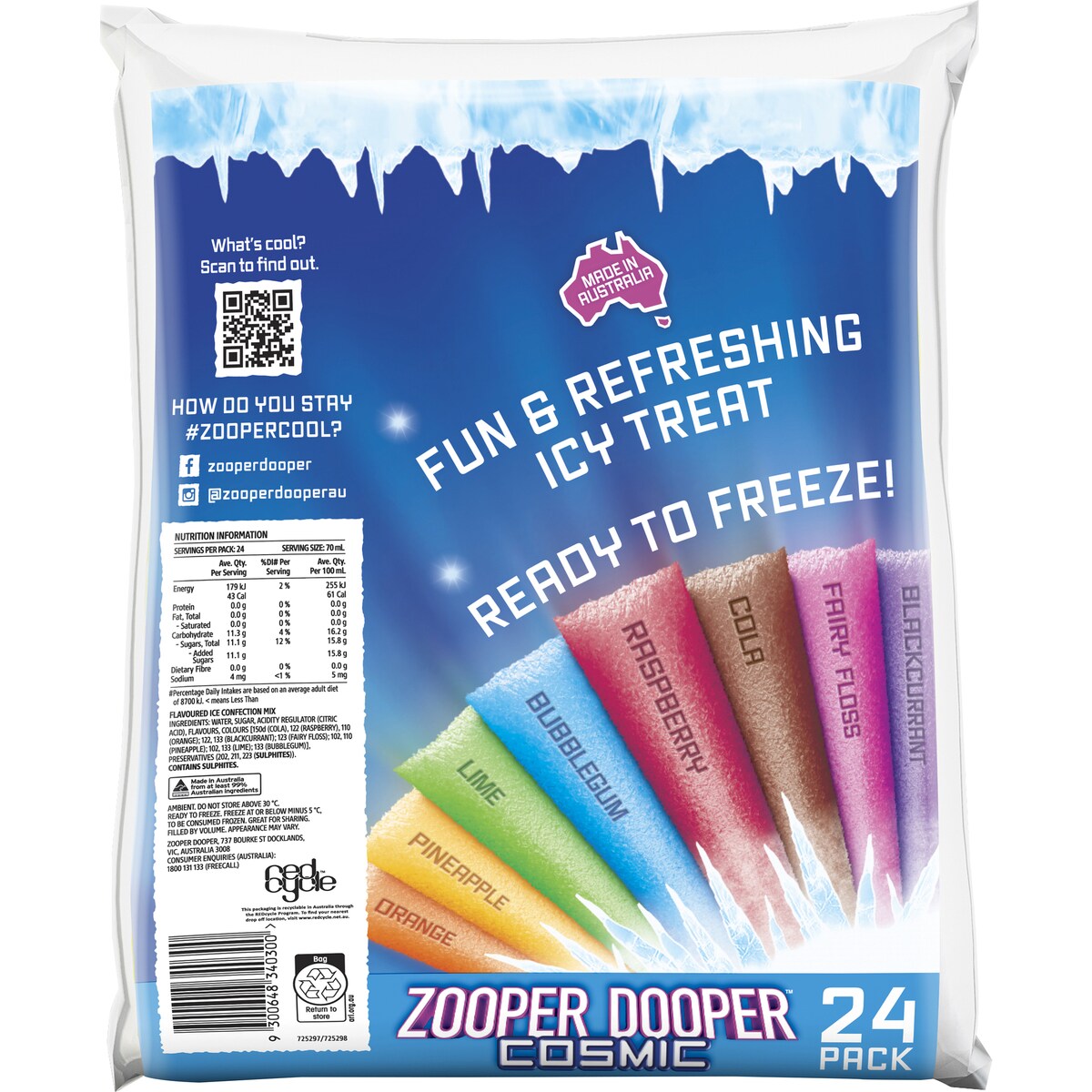 Zooper Dooper 8 Cosmic Flavours 24 pack