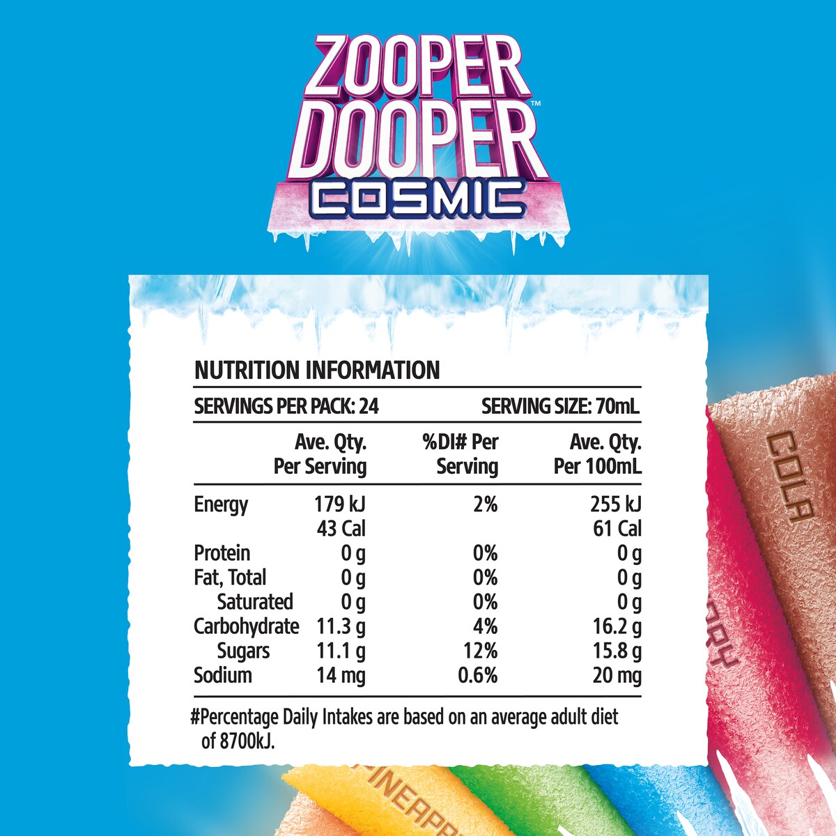 Zooper Dooper 8 Cosmic Flavours 24 pack