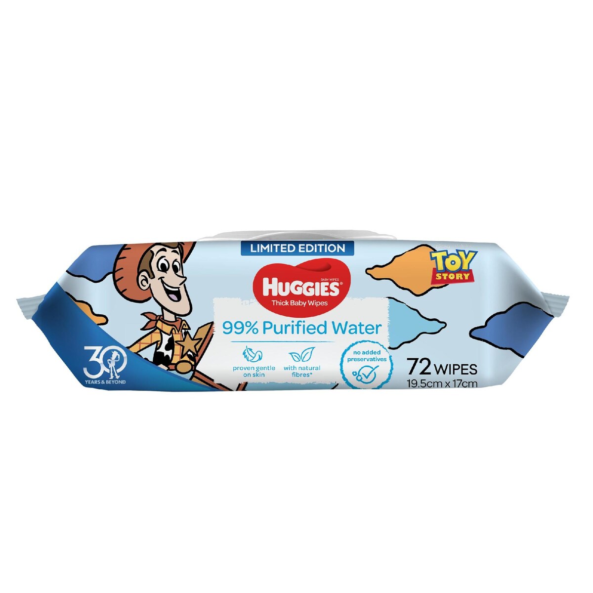 Huggies Thick Baby Wipes 99% Purified Water 72 Pack