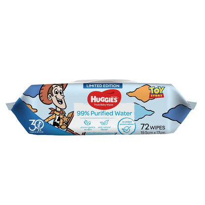 Huggies Thick Baby Wipes 99% Purified Water 72 Pack