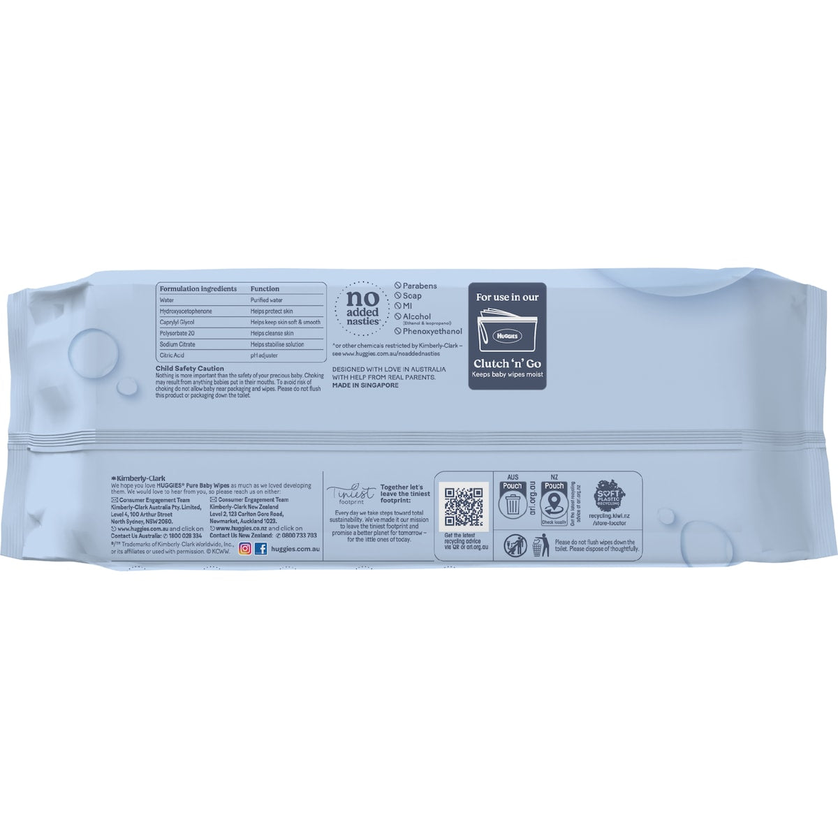 Huggies Pure 99% Purified Water Baby Wipes 72 Pack