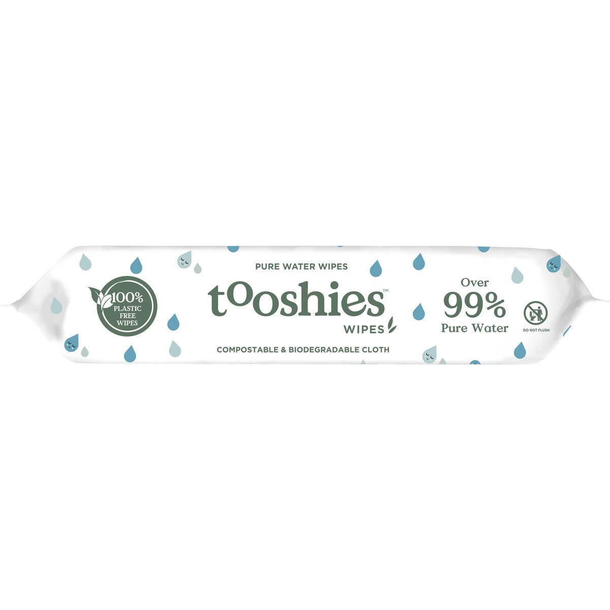 Tooshies Eco Wipes Pure Water Baby Wipes 70 Pack