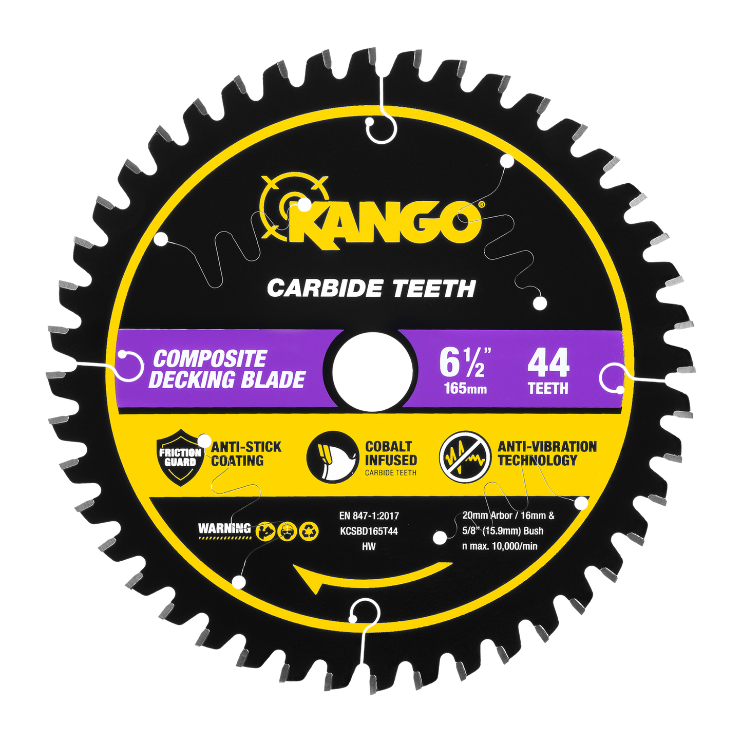 Kango Composite Decking Circular Saw Blade - 165mm - 44T