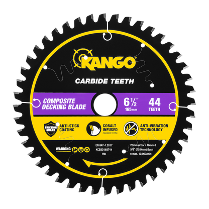 Kango Composite Decking Circular Saw Blade - 165mm - 44T