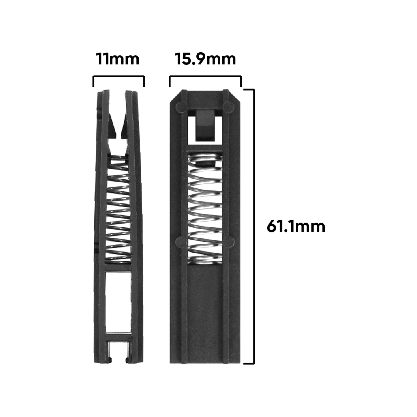 Rolltrak Screen Door Bottom Guide - 16 x 61mm