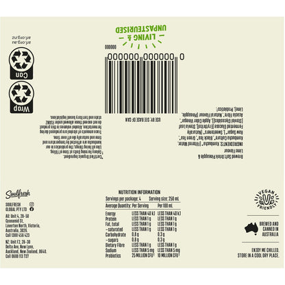Lo Bros Kombucha Pineapple & Lime Cans 250ml X4 Pack