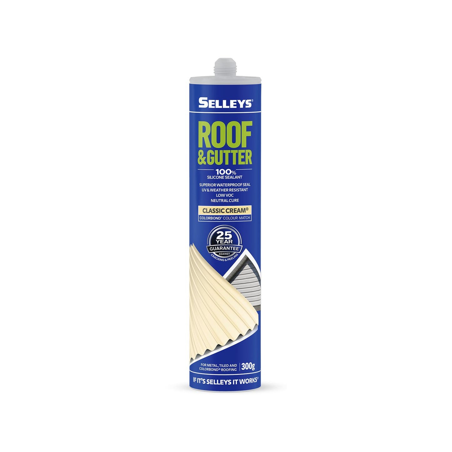 Selleys Classic Cream Roof and Gutter Sealant - 300g