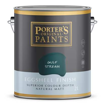 Porter's Washable Paint - 2L - Gulf Stream - Eggshell