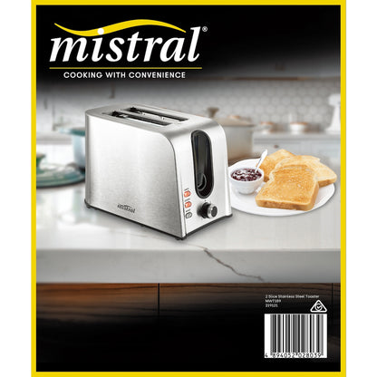 Mistral 2 Slice Stainless Steel Toaster Each