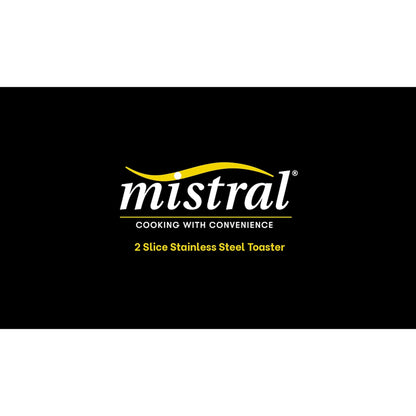 Mistral 2 Slice Stainless Steel Toaster Each
