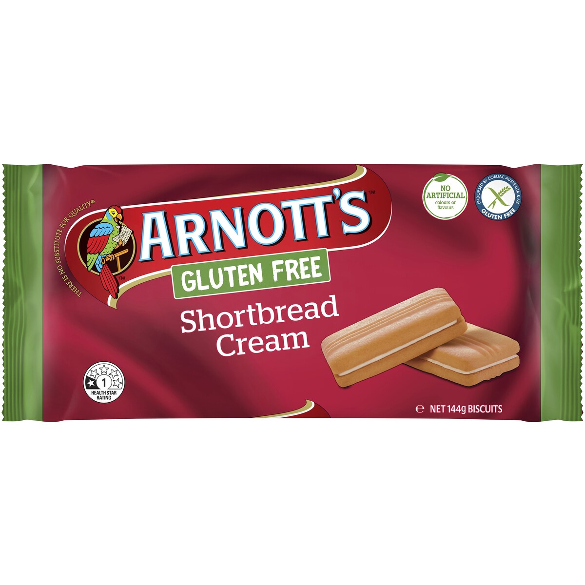 Arnotts Gluten Free Shortbread Cream Biscuits 144g